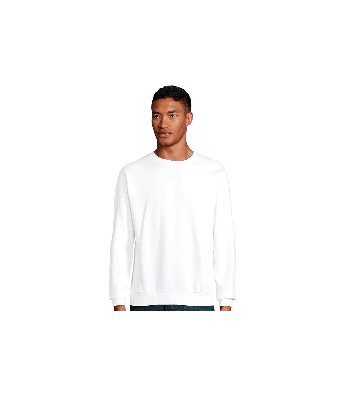 Sudadera cuello redondo Sol's COLUMBIA blanca