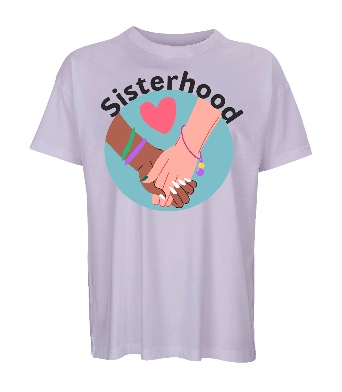 Camiseta oversize hombre para el día de la mujer diseño Sisterhood