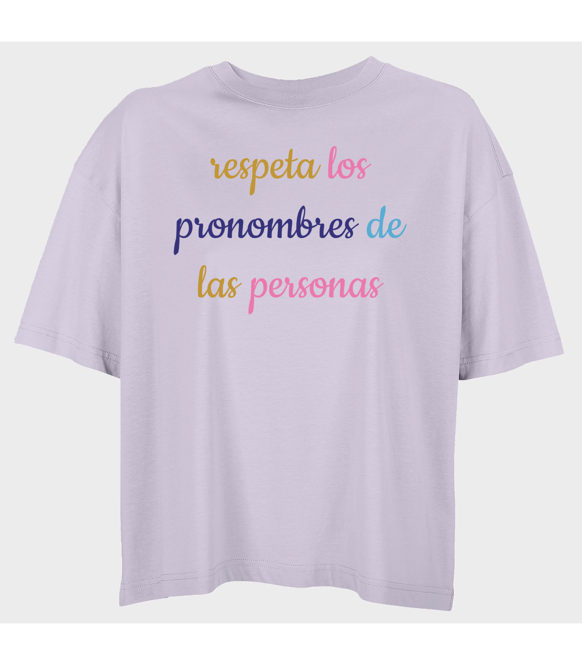 Camiseta oversize mujer para el orgullo LGBTIQA+ diseño Respeta