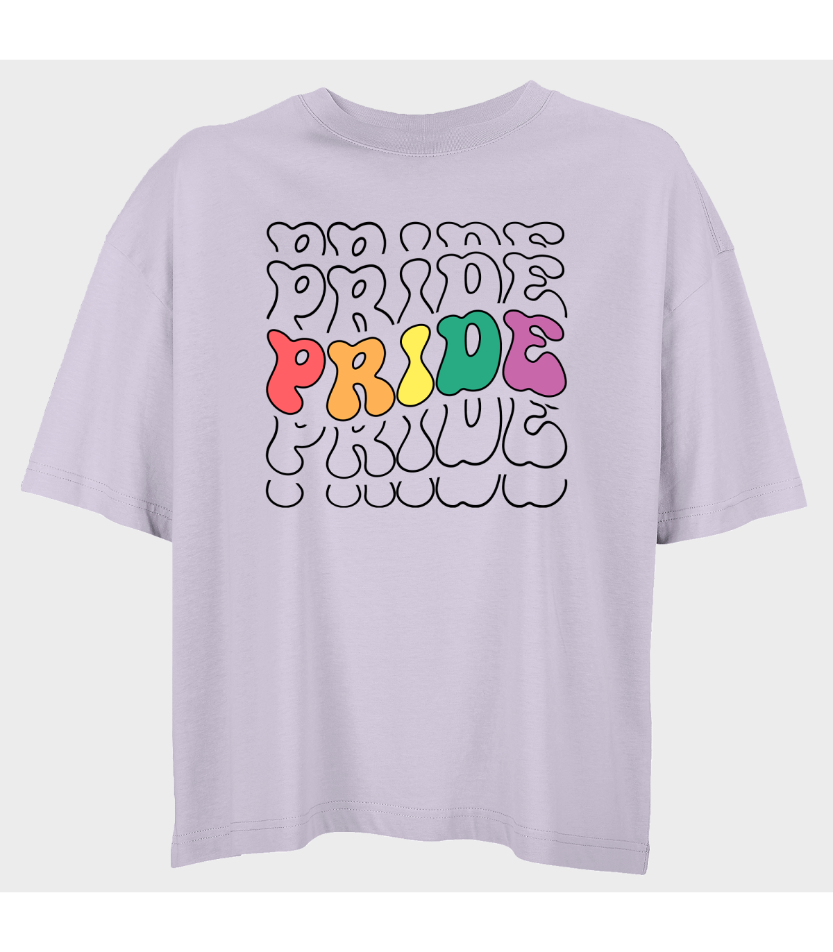 Camiseta oversize mujer para el orgullo LGBTIQA+ diseño Pride