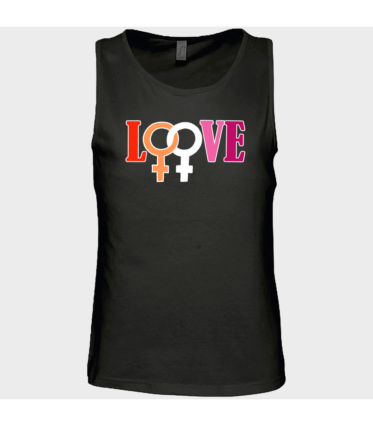 Camiseta de tirantes hombre para el orgullo LGBTIQA+ diseño Love G