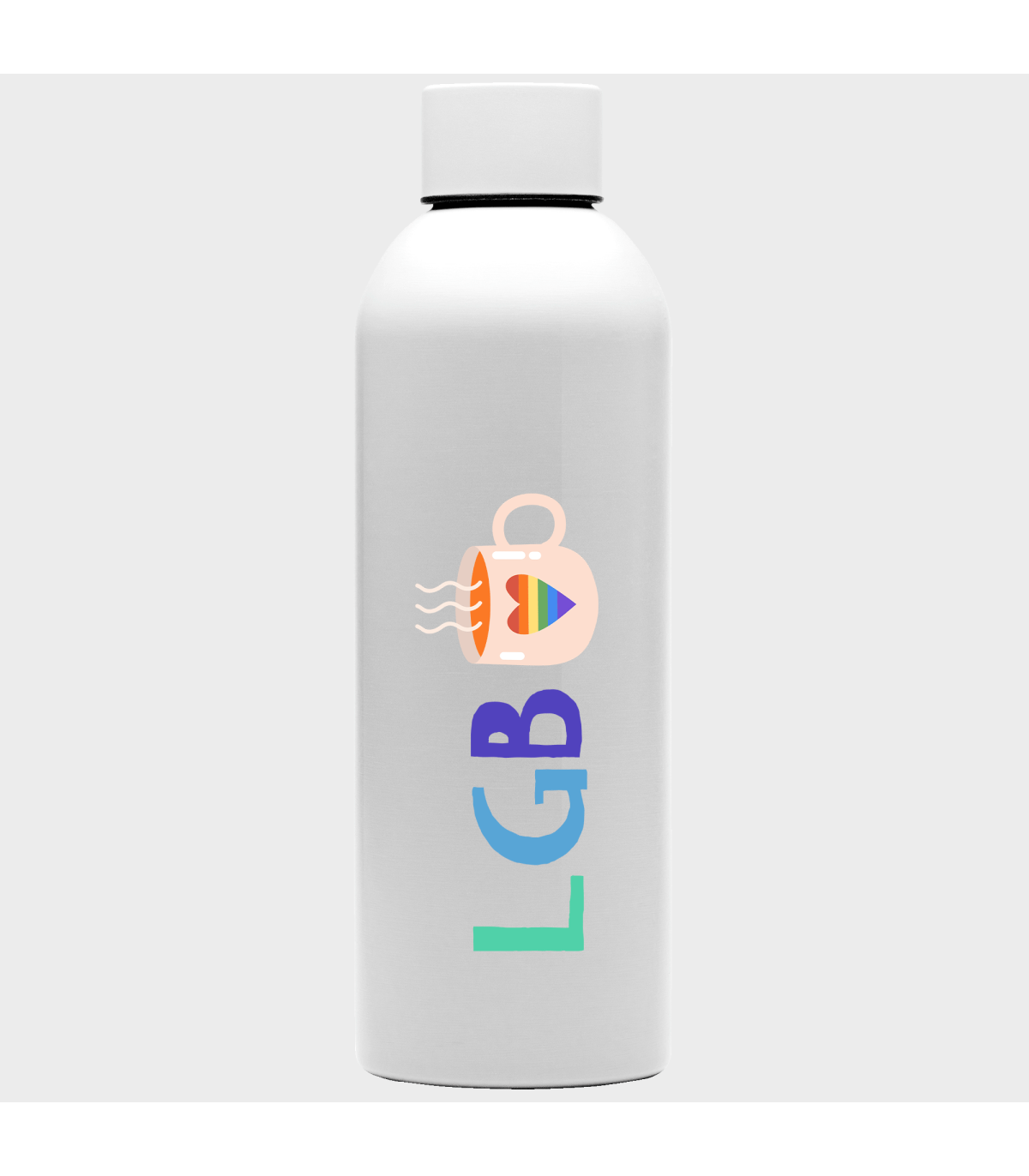 Bidón para el orgullo LGBTIQA+ diseño Té