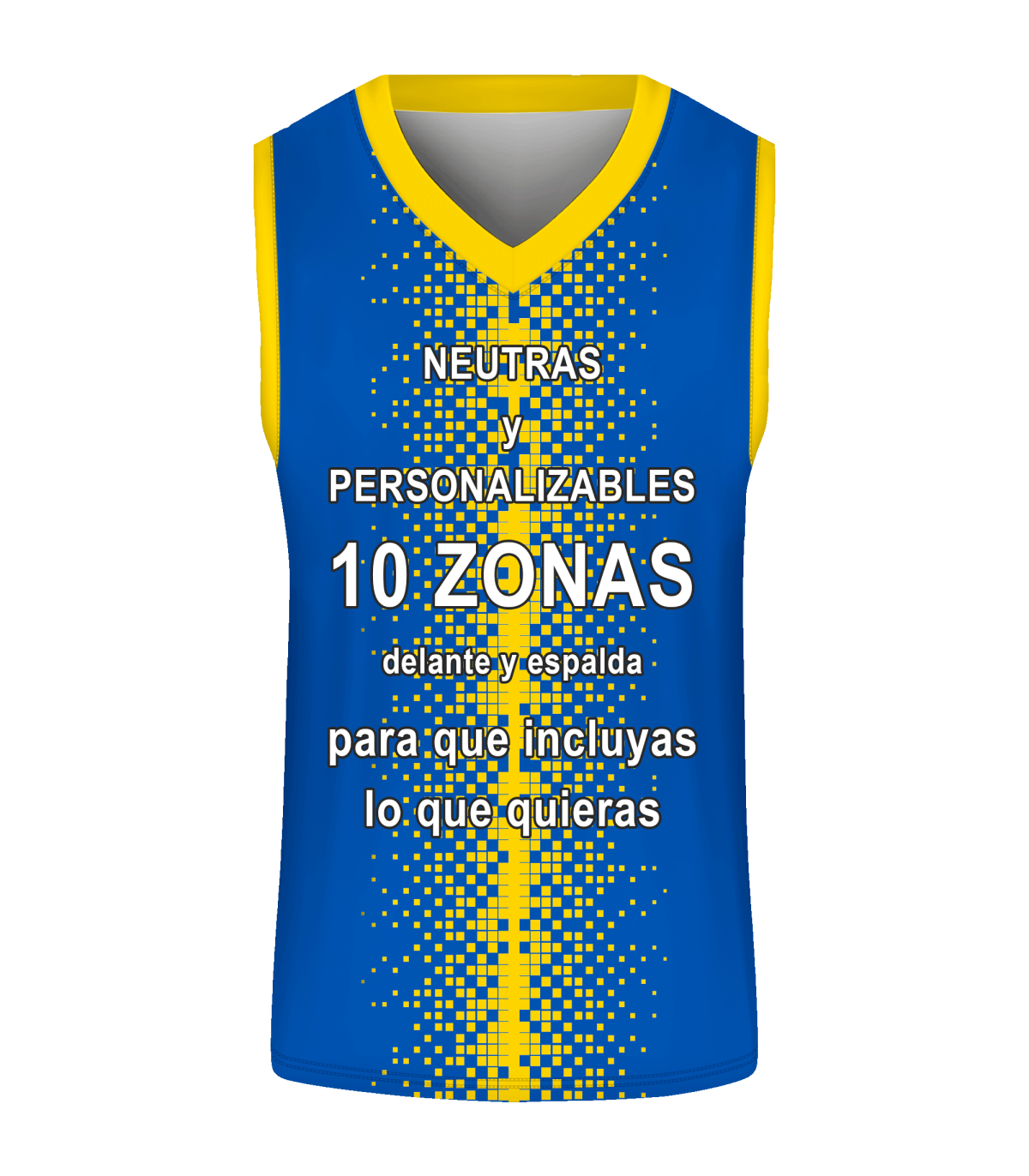 Camiseta baloncesto sublimada modelo Pixels