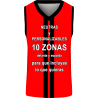 Camiseta baloncesto sublimada modelo Paralela