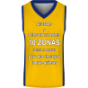 Camiseta baloncesto sublimada modelo Liso