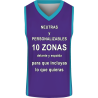 Camiseta baloncesto sublimada modelo Liso