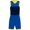 Conjunto de baloncesto sublimado modelo Corte Colorido