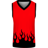 Conjunto de baloncesto sublimado modelo Fuego