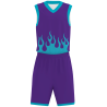 Conjunto de baloncesto sublimado modelo Fuego