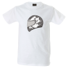 Camiseta hombre casco blanco negro