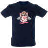 Camiseta hombre cerdito aviador