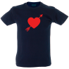 Camiseta hombre corazón flecha