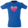 Camiseta hombre corazón rayado