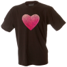 Camiseta hombre corazón rayado