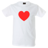 Camiseta hombre corazón rojo