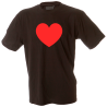 Camiseta hombre corazón rojo