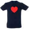 Camiseta hombre corazón rojo