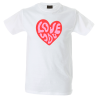 Camiseta hombre love you corazón