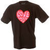 Camiseta hombre love you corazón