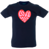 Camiseta hombre love you corazón