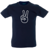 Camiseta hombre mano signo paz