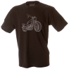 Camiseta hombre moto negro blanco