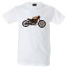 Camiseta hombre moto naranja