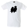 Camiseta hombre pareja aves