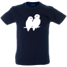 Camiseta hombre pareja aves