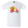 Camiseta hombre vespa flores