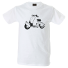 Camiseta hombre vespa sillín bajo