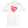 Camiseta infantil love you corazón