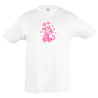 Camiseta infantil mono rosa enamorado