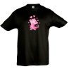 Camiseta infantil mono rosa enamorado