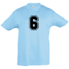 Camiseta infantil número 6