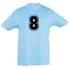 Camiseta infantil número 8