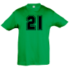 Camiseta infantil número 21