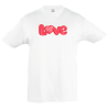 Camiseta infantil palabra love