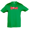 Camiseta infantil palabra love