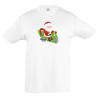 Camiseta infantil noel moto