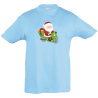 Camiseta infantil noel moto