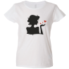 Camiseta mujer beso corazones