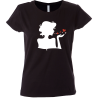 Camiseta mujer beso corazones