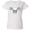 Camiseta mujer calavera banderas