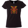 Camiseta mujer calavera casco japones