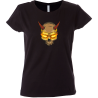 Camiseta mujer calavera demonio