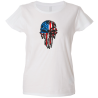 Camiseta mujer calavera derretida USA