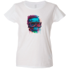 Camiseta mujer calavera hipster