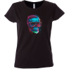 Camiseta mujer calavera hipster