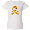 Camiseta mujer calavera ojos corazones